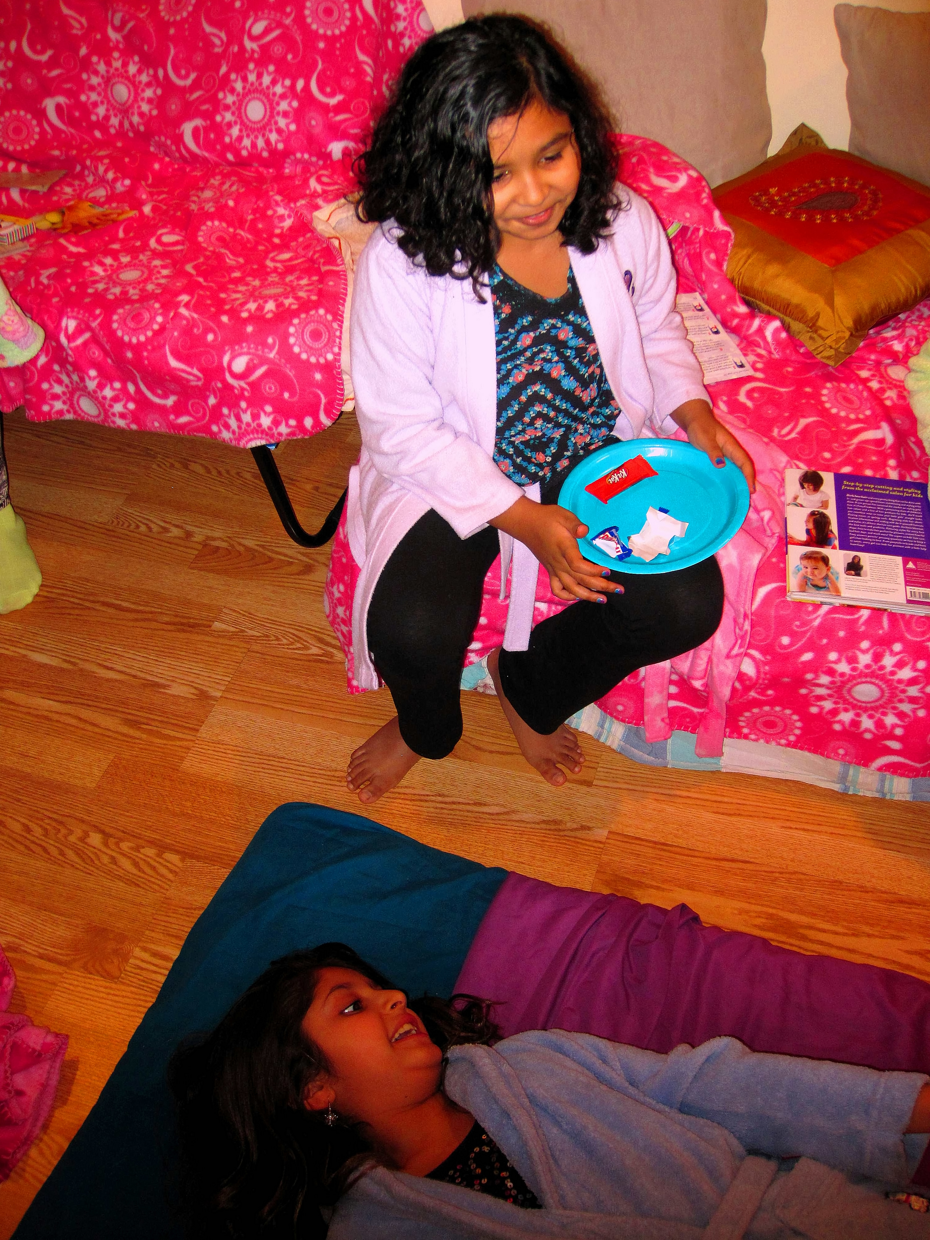 Chatting During The Home Spa Party For Kids Chatting During The Home Spa Party For Kids