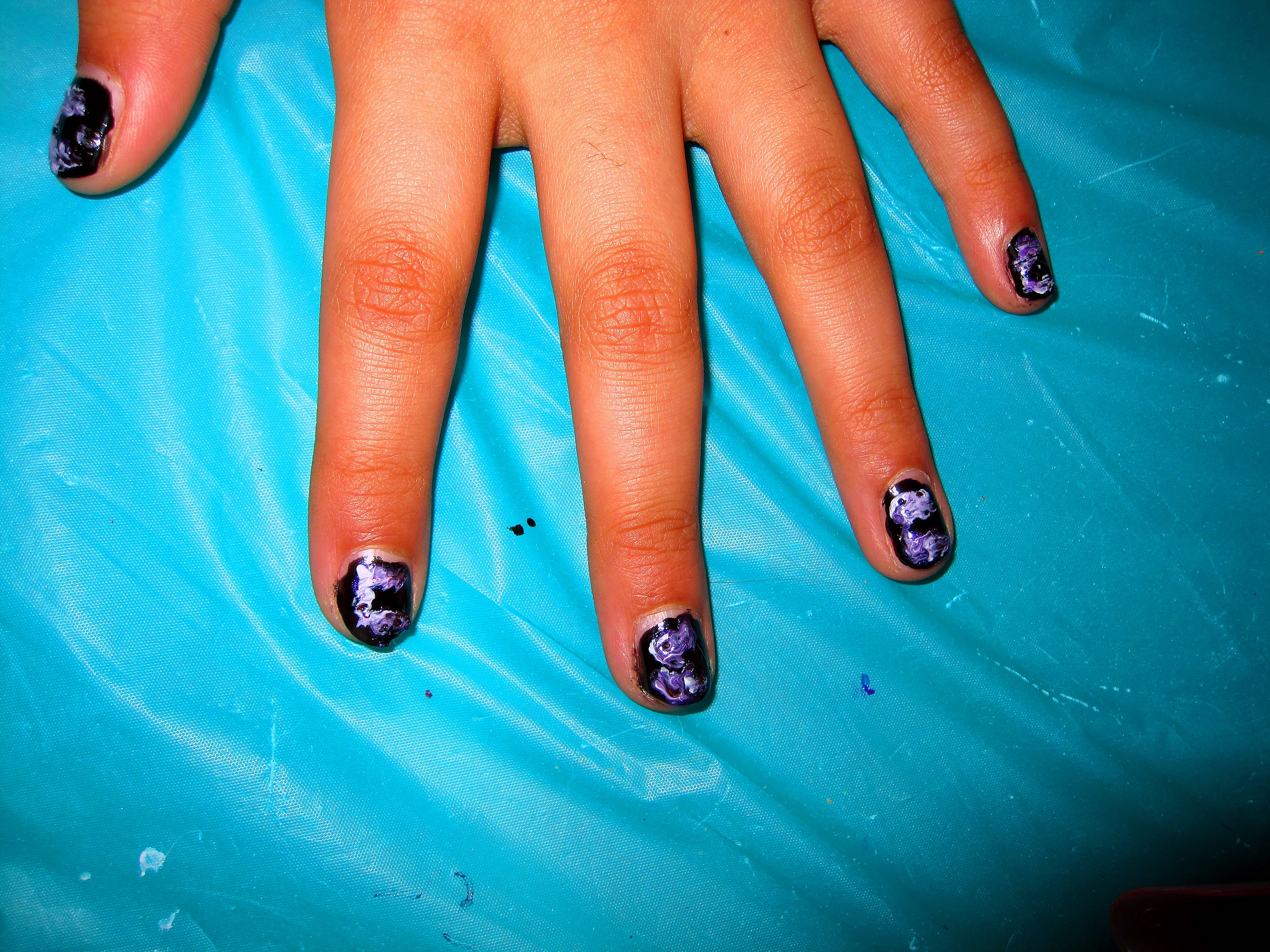 Home Kids Spa Party Purple And Black Manicure 