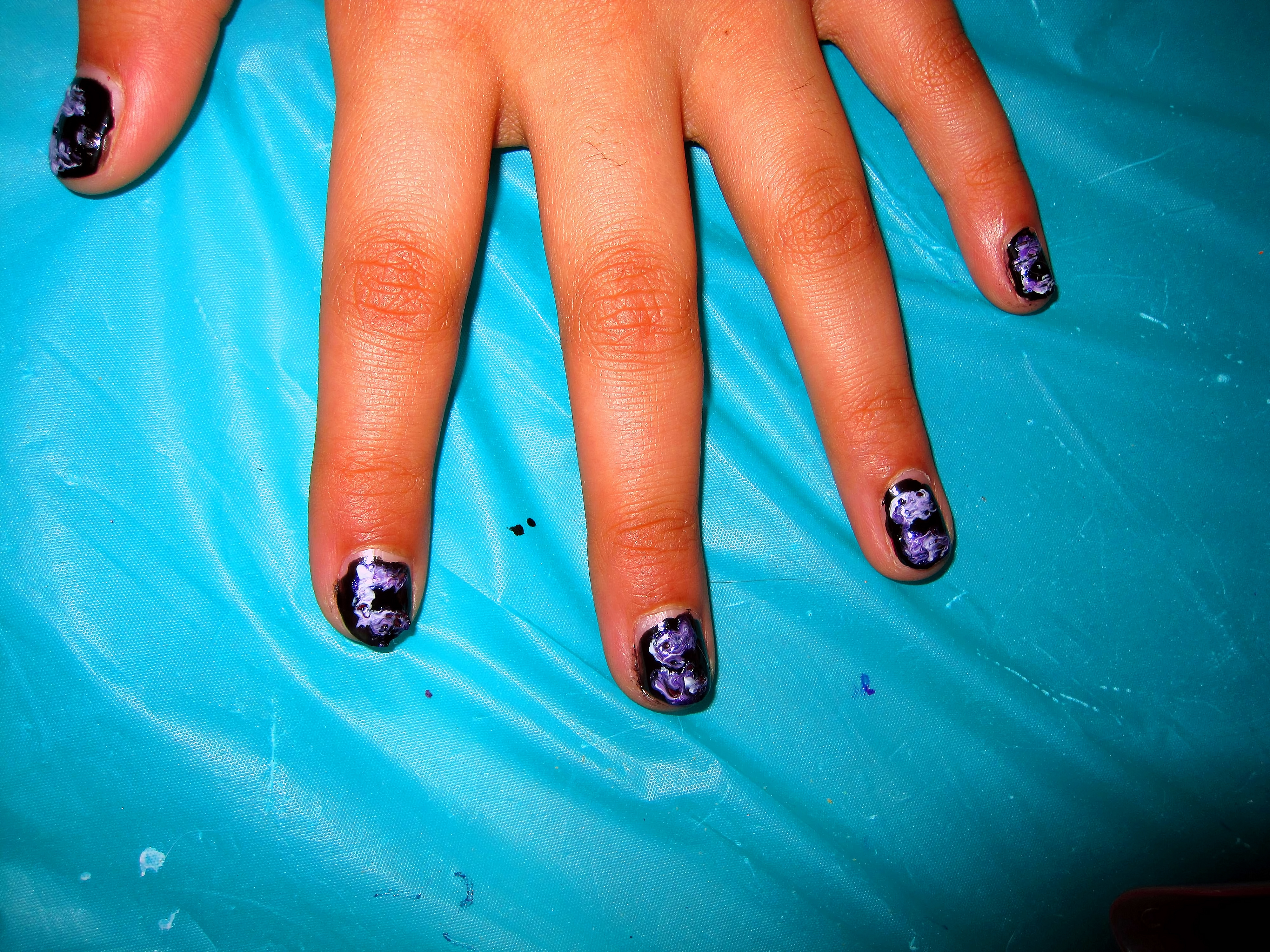 Home Kids Spa Party Purple And Black Manicure Home Kids Spa Party Purple And Black Manicure