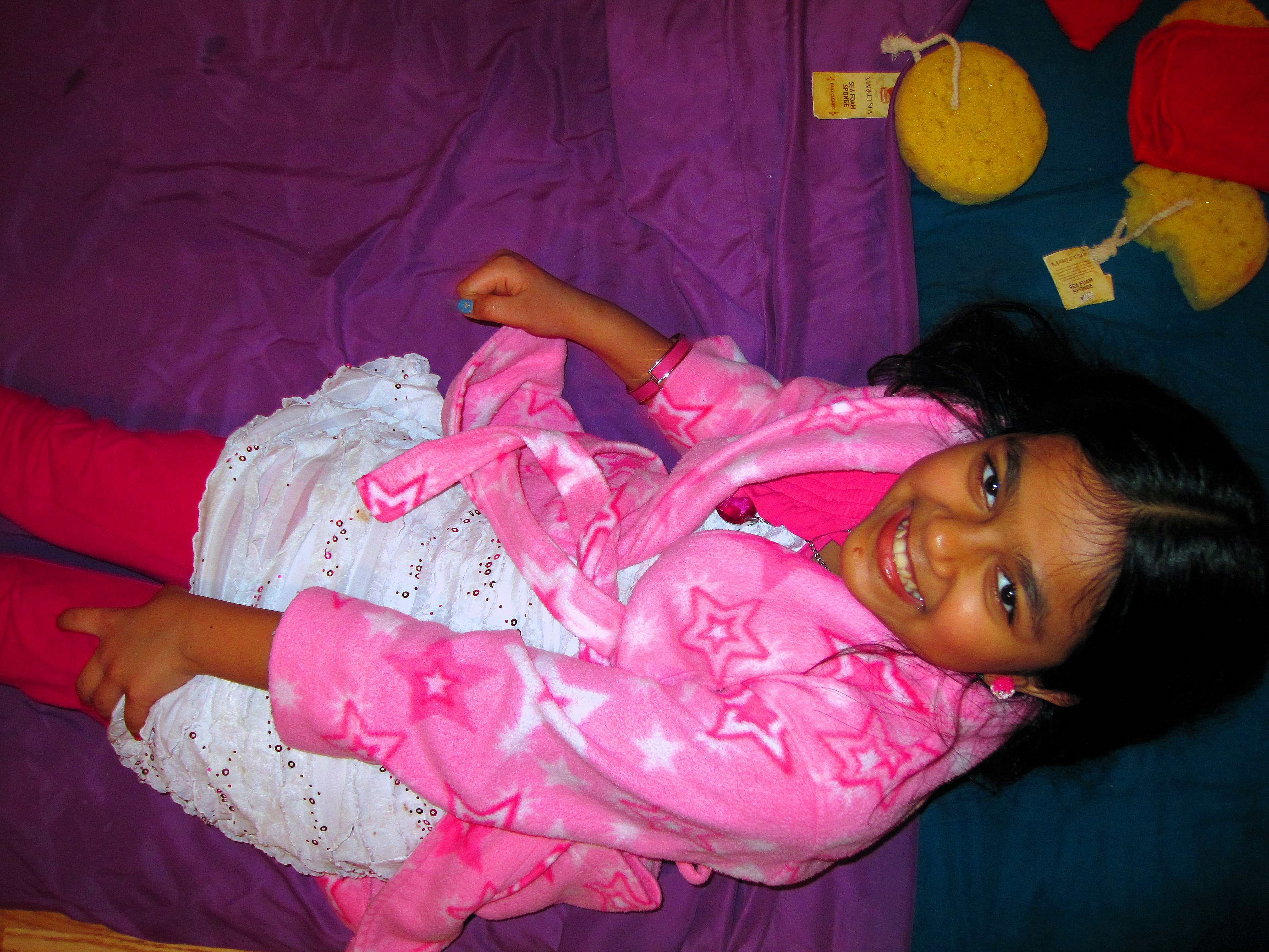 Smiling Big During The Home Spa Party For Girls! Smiling Big During The Home Spa Party For Girls!