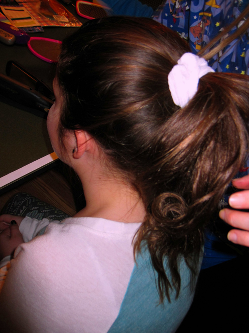 Hairstyling At The Home Kids Spa Party