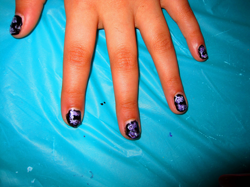 Home Kids Spa Party Purple And Black Manicure Home Kids Spa Party Purple And Black Manicure