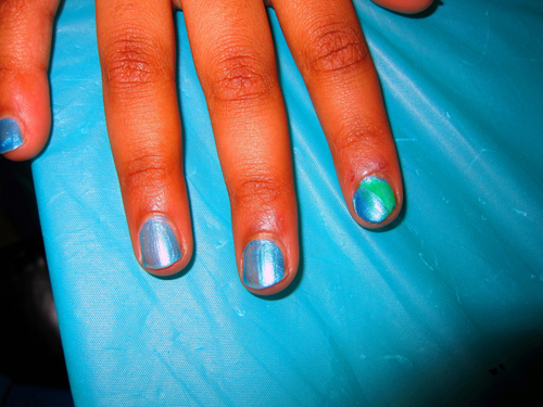 Metallic Blue Mini Manicure