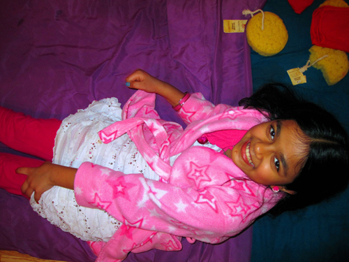 Smiling Big During The Home Spa Party For Girls! Smiling Big During The Home Spa Party For Girls!