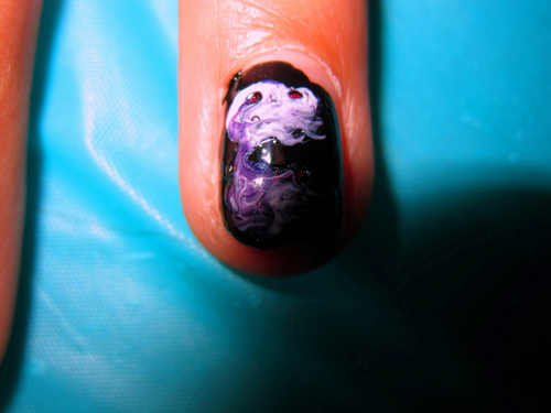 Smoky Purple Marbled Girls Mini Manicure
