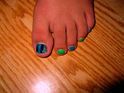 Striped Home Girls Spa Pedicure Striped Home Girls Spa Pedicure