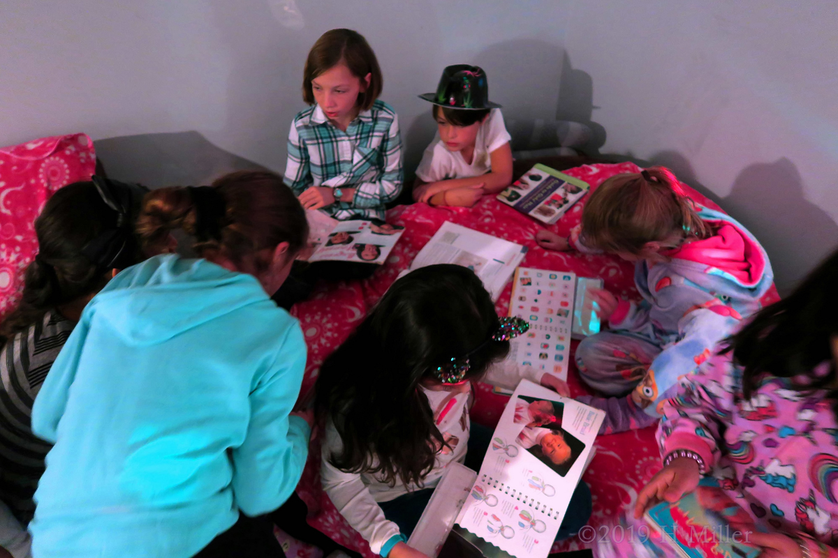 Party Time Bringing Tough Choices! Choosing Nail Designs From Kids Nail Art Books! 