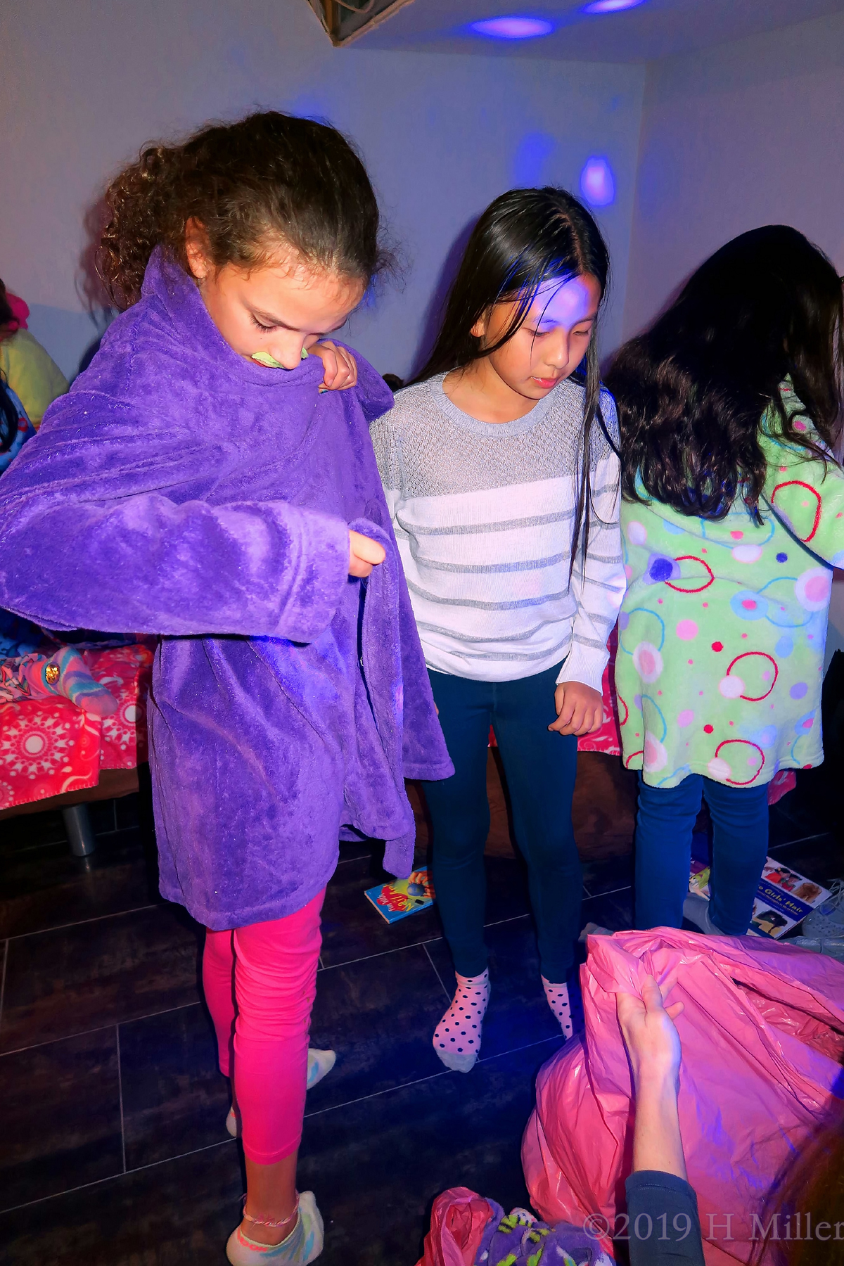 Passion For Party Lights! Spa Kids Get Fitted In Kids Spa Robes! 