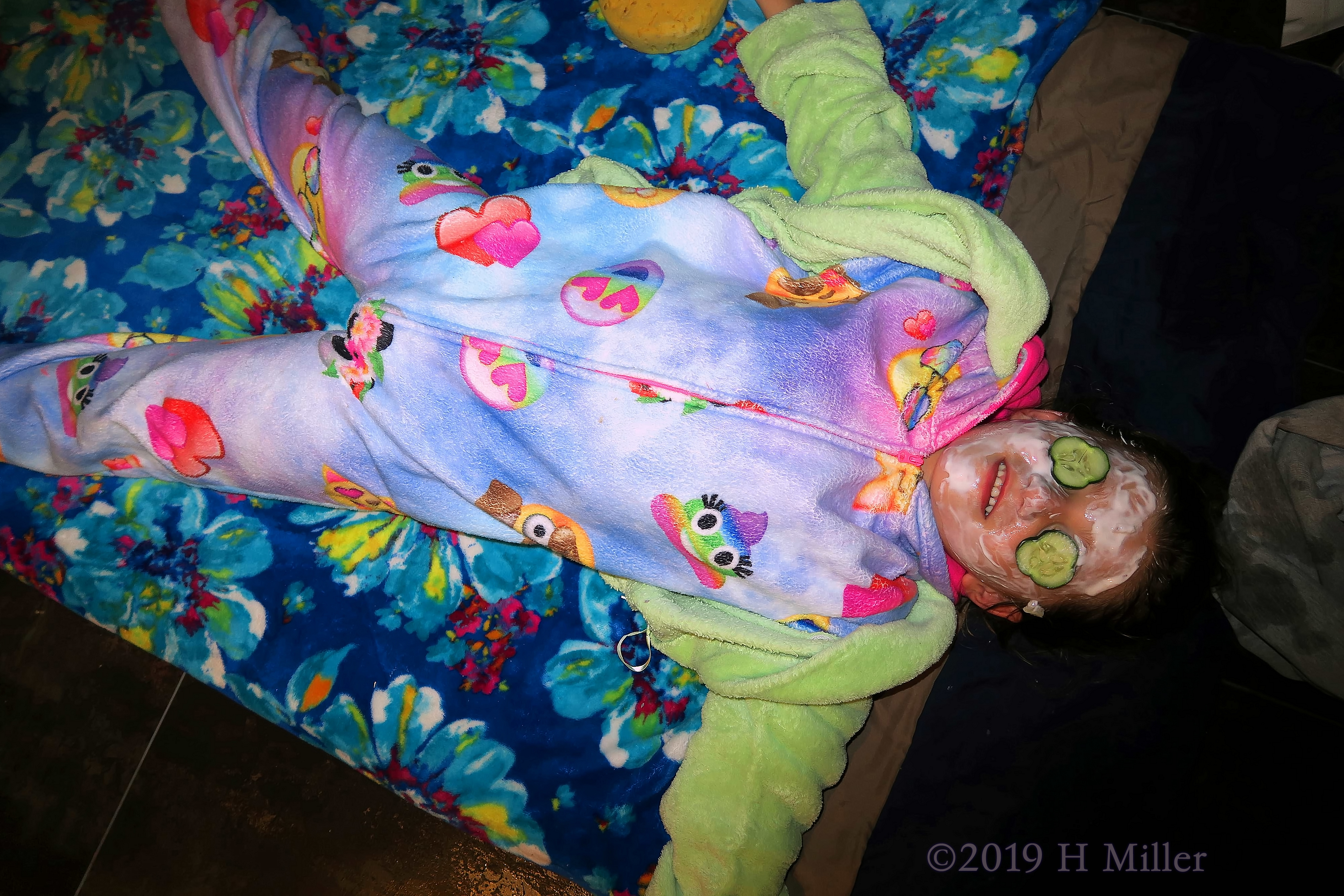 Relaxed And Resting! Spa Party Guest Gets Kids Facial! Relaxed And Resting! Spa Party Guest Gets Kids Facial!