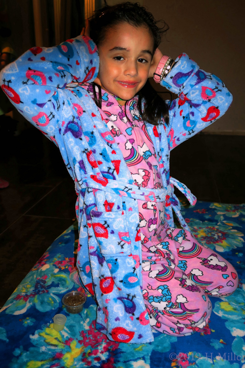 Beaming After Kids Facials! Party Guest Poses At The Spa Party For Girls! Beaming After Kids Facials! Party Guest Poses At The Spa Party For Girls!