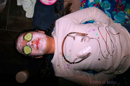 Close To The Cucumbers! Closeup Of Kids Facial! Close To The Cucumbers! Closeup Of Kids Facial!