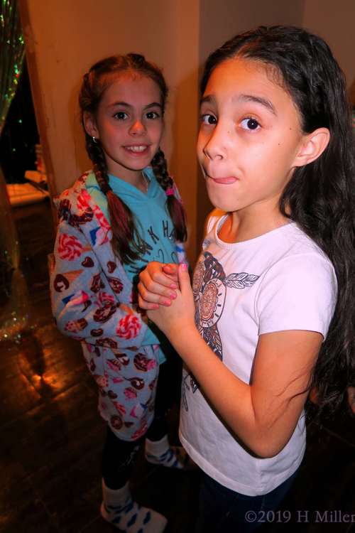 Friends Are Family! Two Party Guests Posing! Friends Are Family! Two Party Guests Posing!