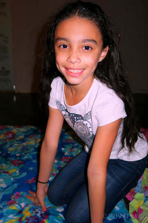 Posing And Happy! Party Guest Poses After Her Relaxing Girls Facial At The Spa Party! Posing And Happy! Party Guest Poses After Her Relaxing Girls Facial At The Spa Party!