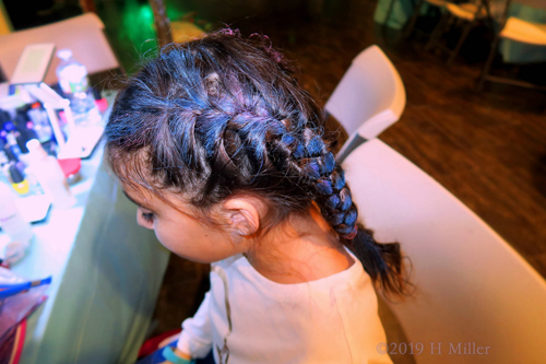 Purple Hair Chalk! Purple Kids Hairstyle For The Girls Party! 