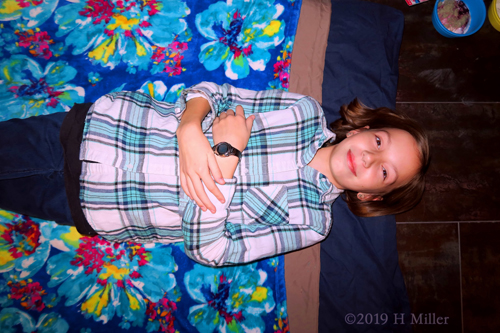 Resting And Relaxing! Party Guest Gets Kids Facial! Resting And Relaxing! Party Guest Gets Kids Facial!