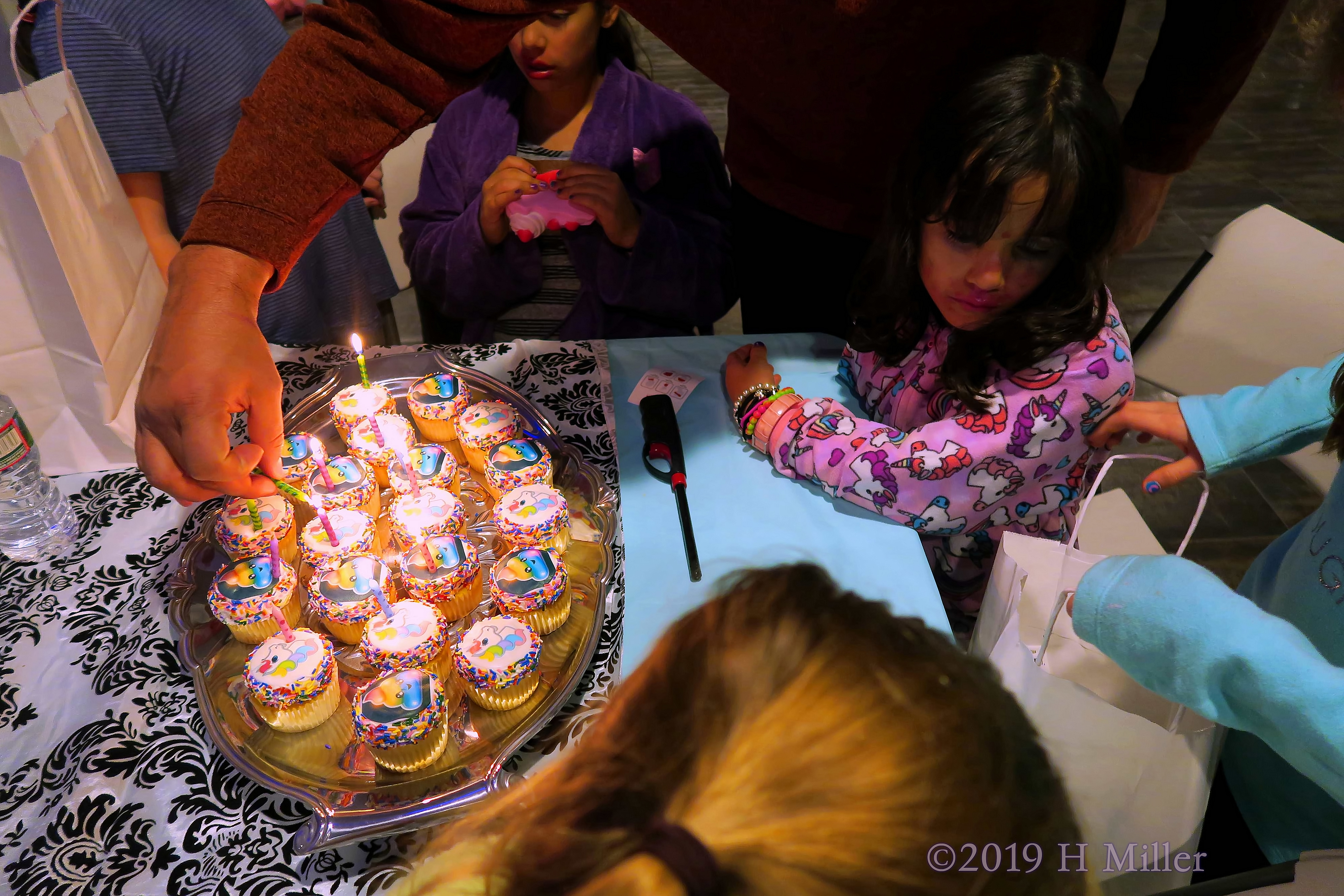 Plates Of Frosted Cupcakes With Candles On Top! Birthday Party Wishes At The Kids Spa Birthday 4