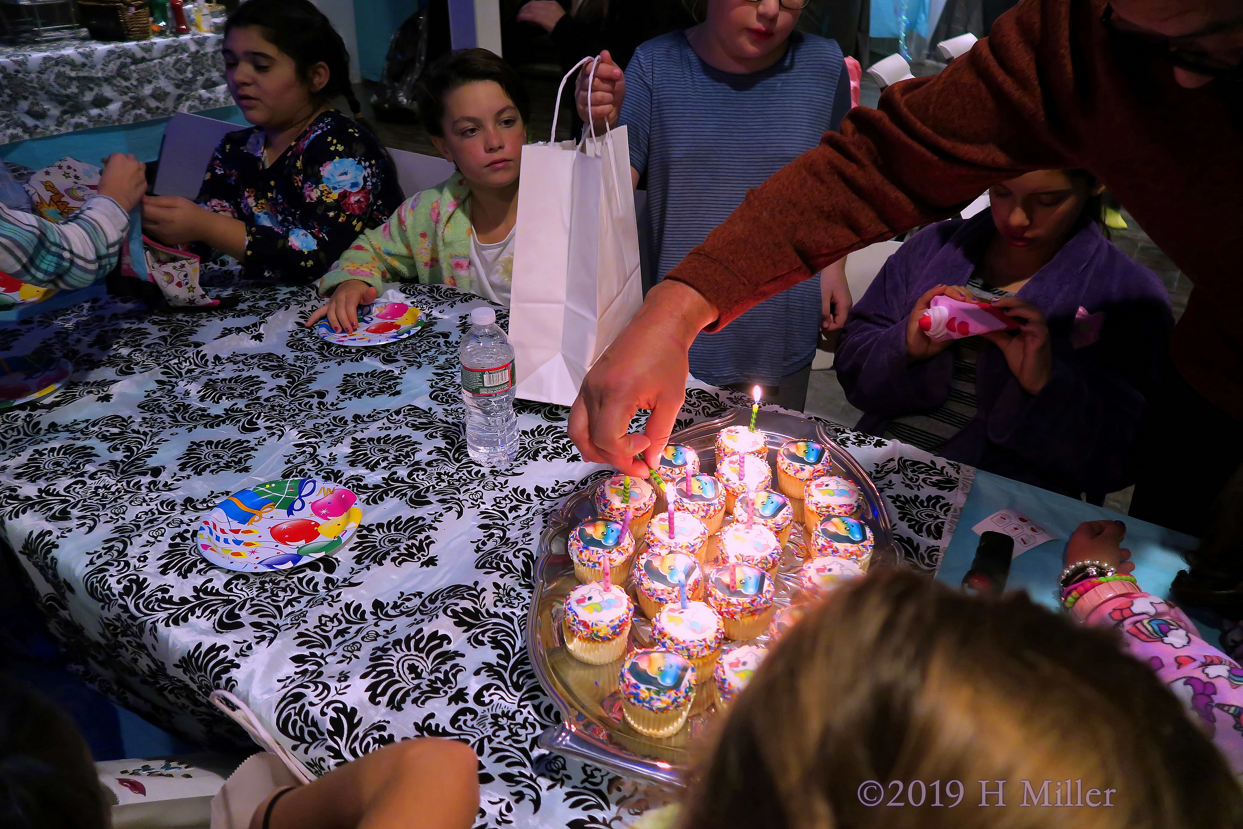 Seeing The Light! Cupcakes Get Candles At The Spa Birthday Party! 4