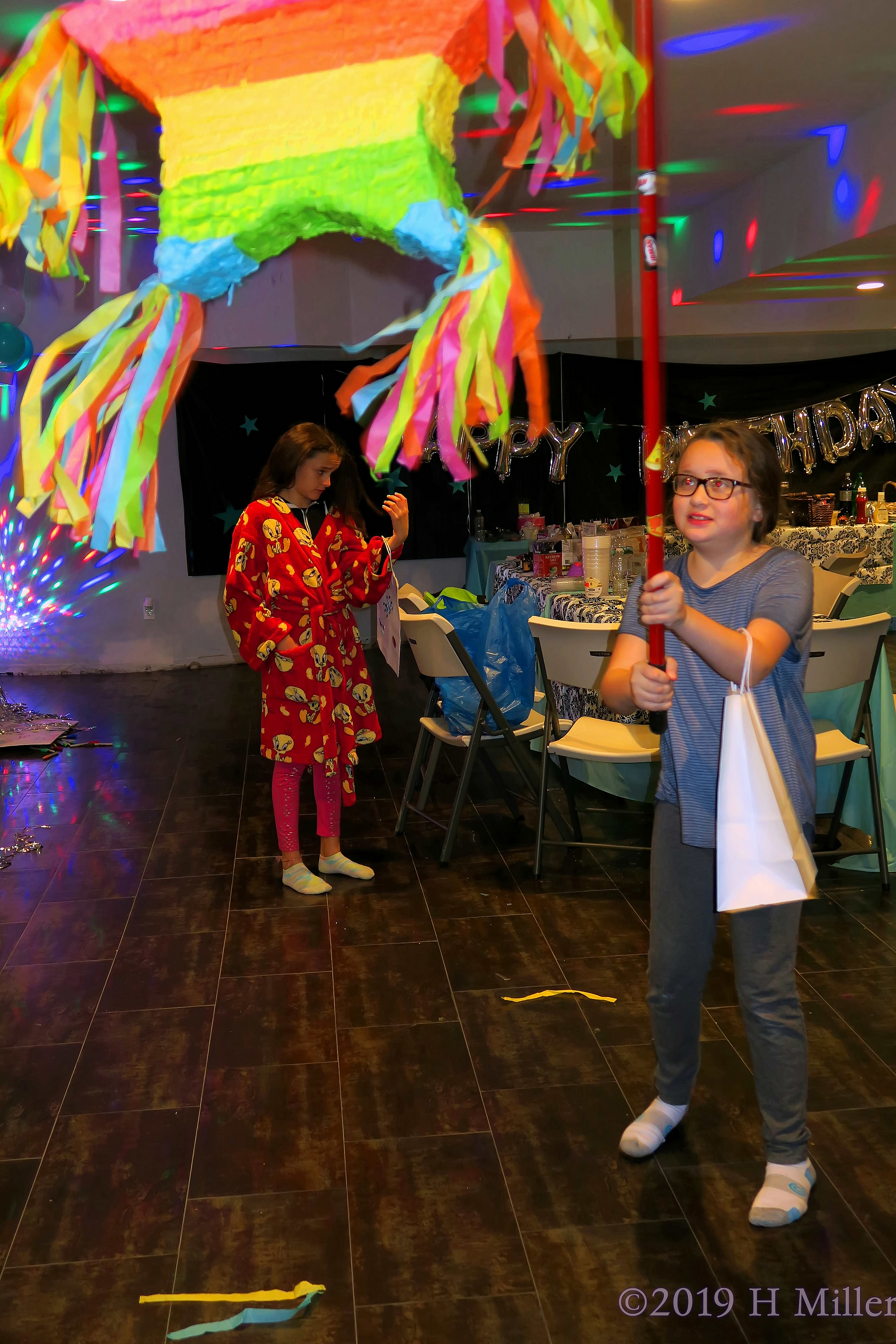 Show Me The Candy! Pinata Fun For Party Guests At The Spa Party! 