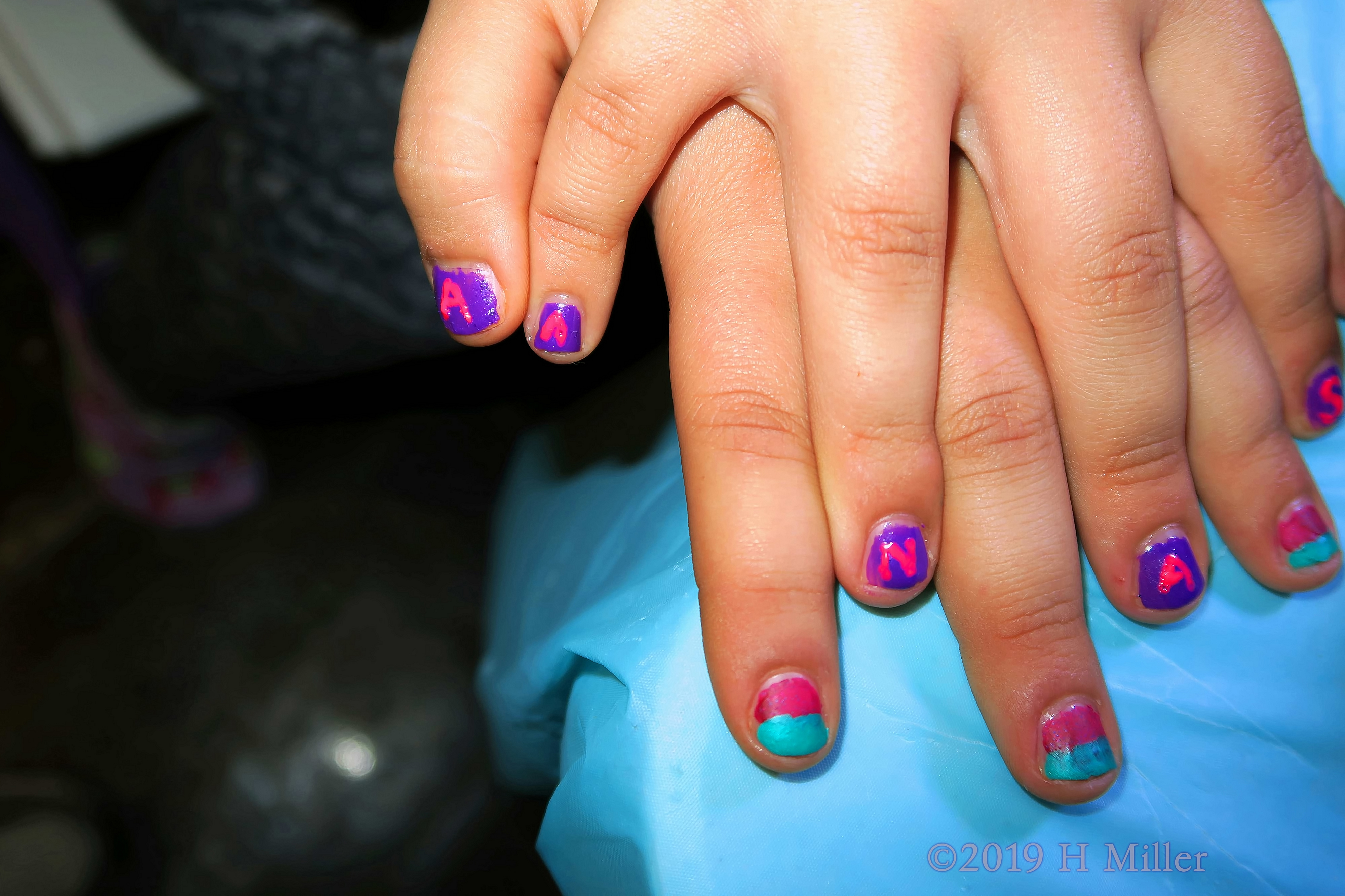 Spells Out Something Special! Birthday Girl Kids Mani For The Spa Birthday Party! 