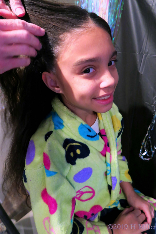 Beams For Braids! Kids Hairstyle On Spa Party Guest