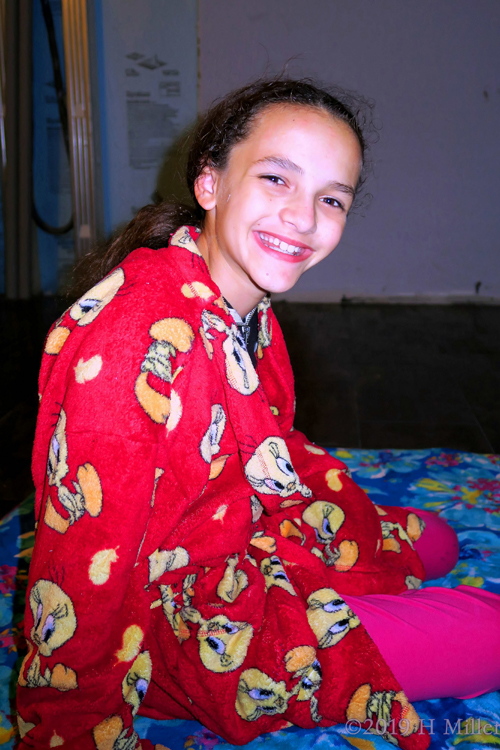 Brilliantly Beaming! Party Guest Poses After Kids Facial! Brilliantly Beaming! Party Guest Poses After Kids Facial!