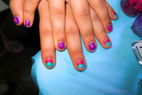 Name In Lights! Birthday Girl Kids Mani With Name Nail Design For The Spa Party! Name In Lights! Birthday Girl Kids Mani With Name Nail Design For The Spa Party!