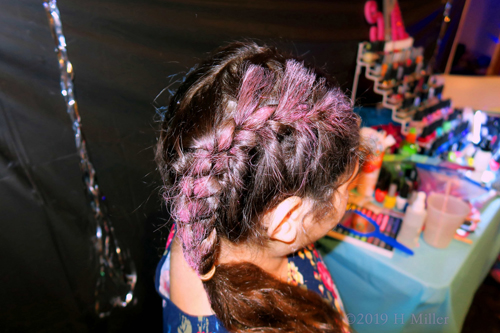 Picking Pink! Hairchalk Kids Hairstyle For The Spa Party Picking Pink! Hairchalk Kids Hairstyle For The Spa Party
