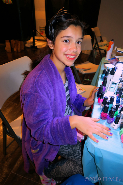 Purple Everything! Purple Kids Mani And Purple Spa Robe On The Birthday Girl! Purple Everything! Purple Kids Mani And Purple Spa Robe On The Birthday Girl!