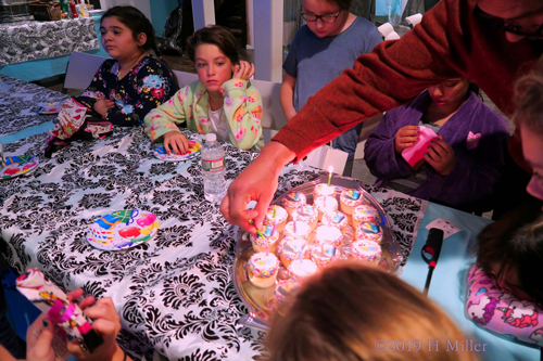 Spa Party For Kids Simmers Down By Candlelight To Sing Happy Birthday To The Birthday Girl! 