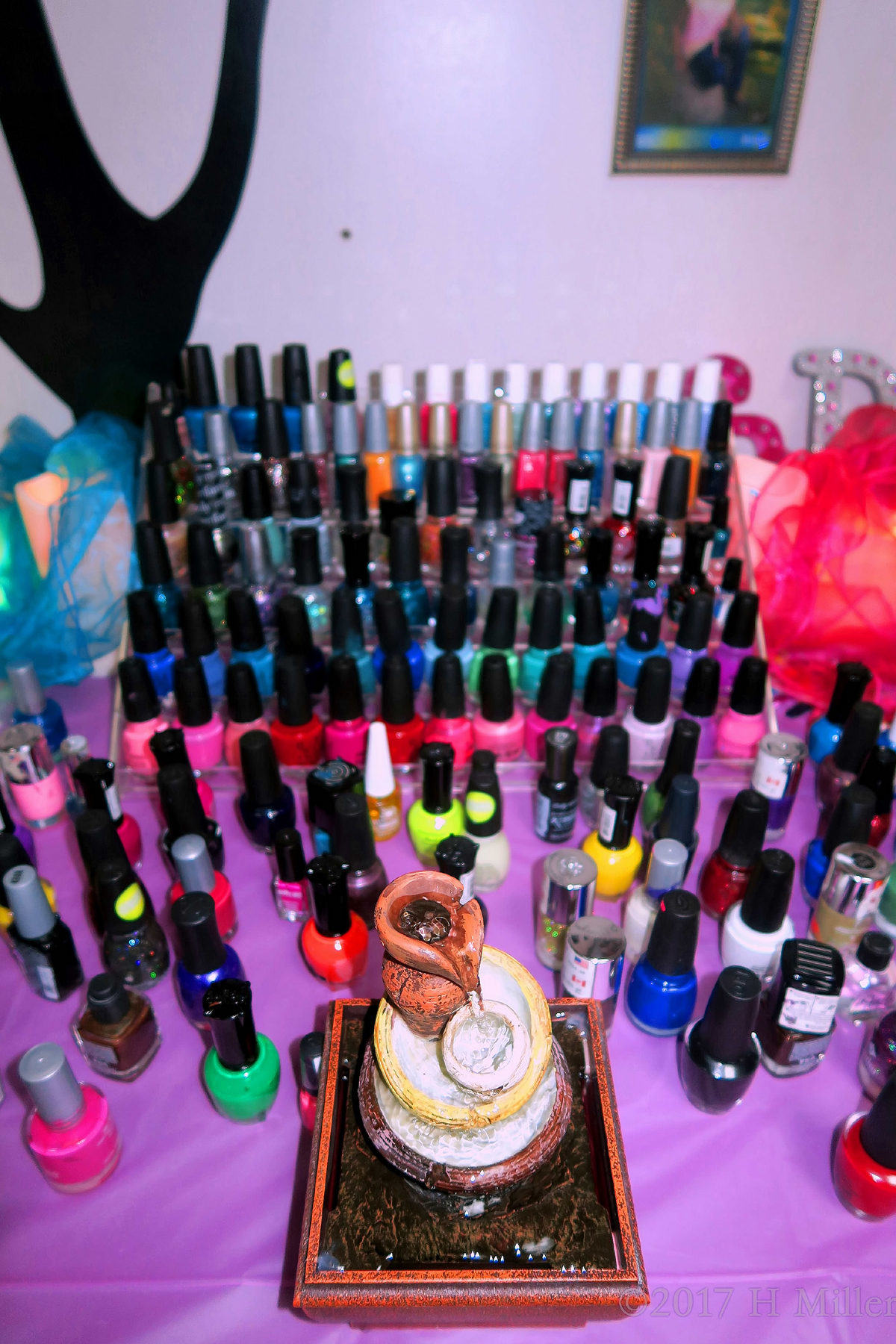 A Huge Bunch Of Nail Polish, A Step Away From Their Kids Mani.