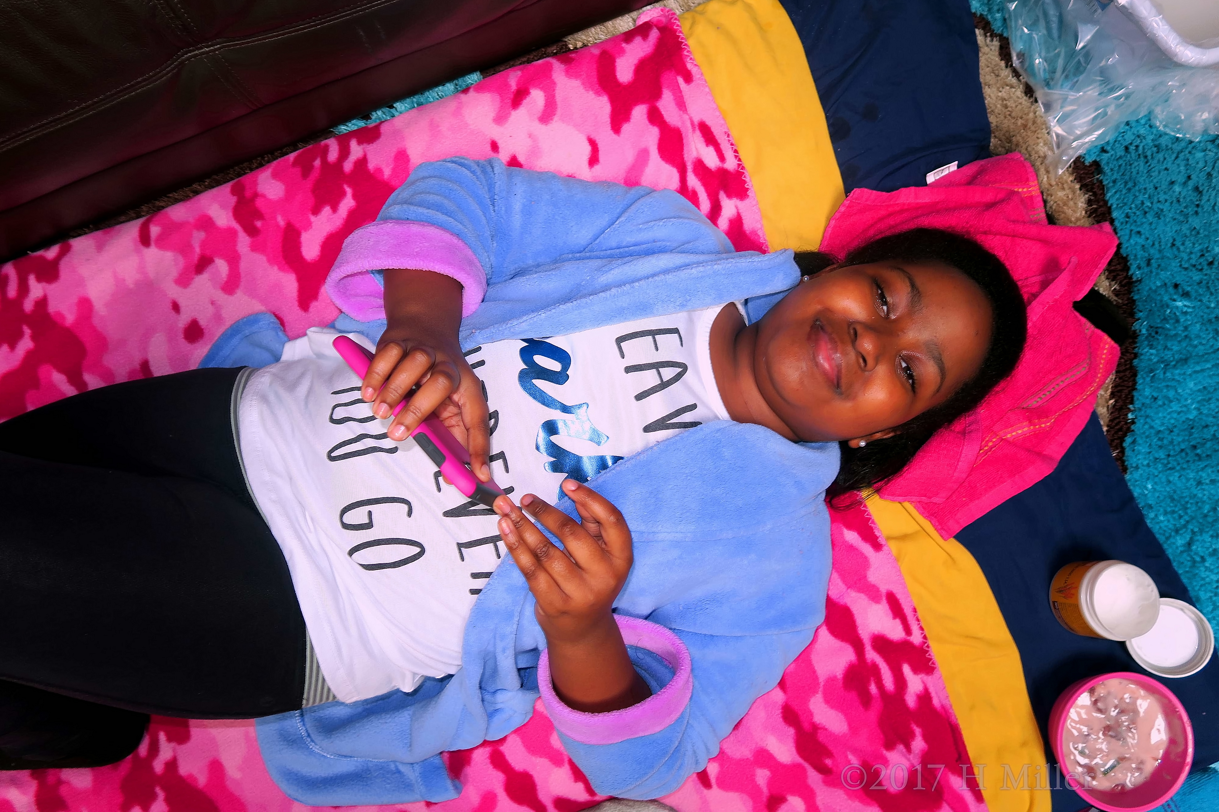 Birthday Girl All Set For Her Facial! Birthday Girl All Set For Her Facial!