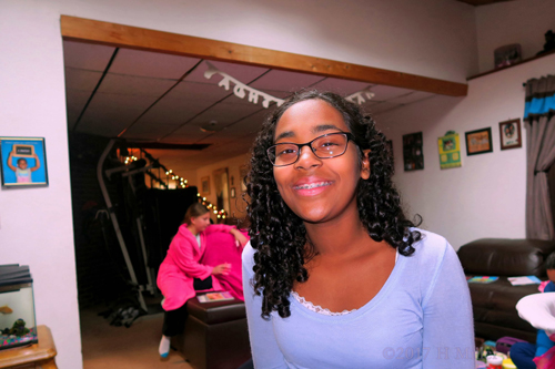 Smiling For The Camera And Enjoying Aniya's Kids Spa Party Smiling For The Camera And Enjoying Aniya's Kids Spa Party