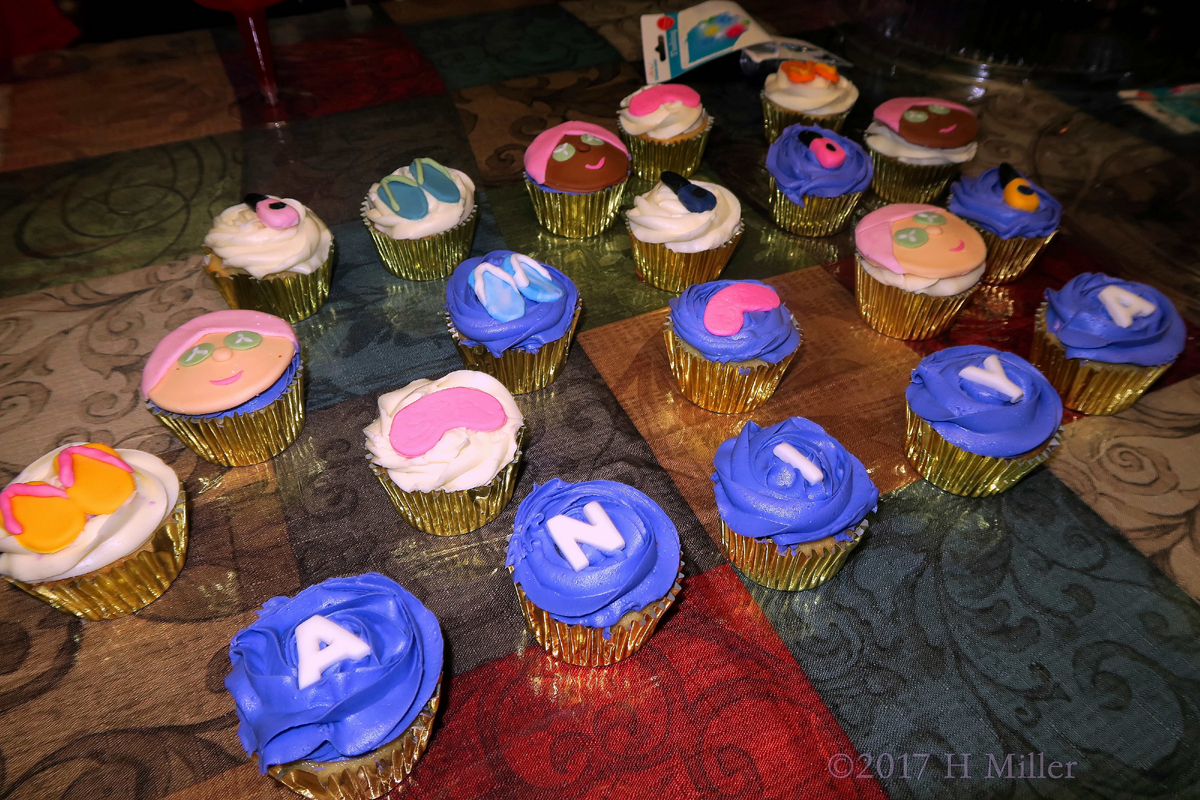 Spa Party Yummy Theme Cupcakes! 