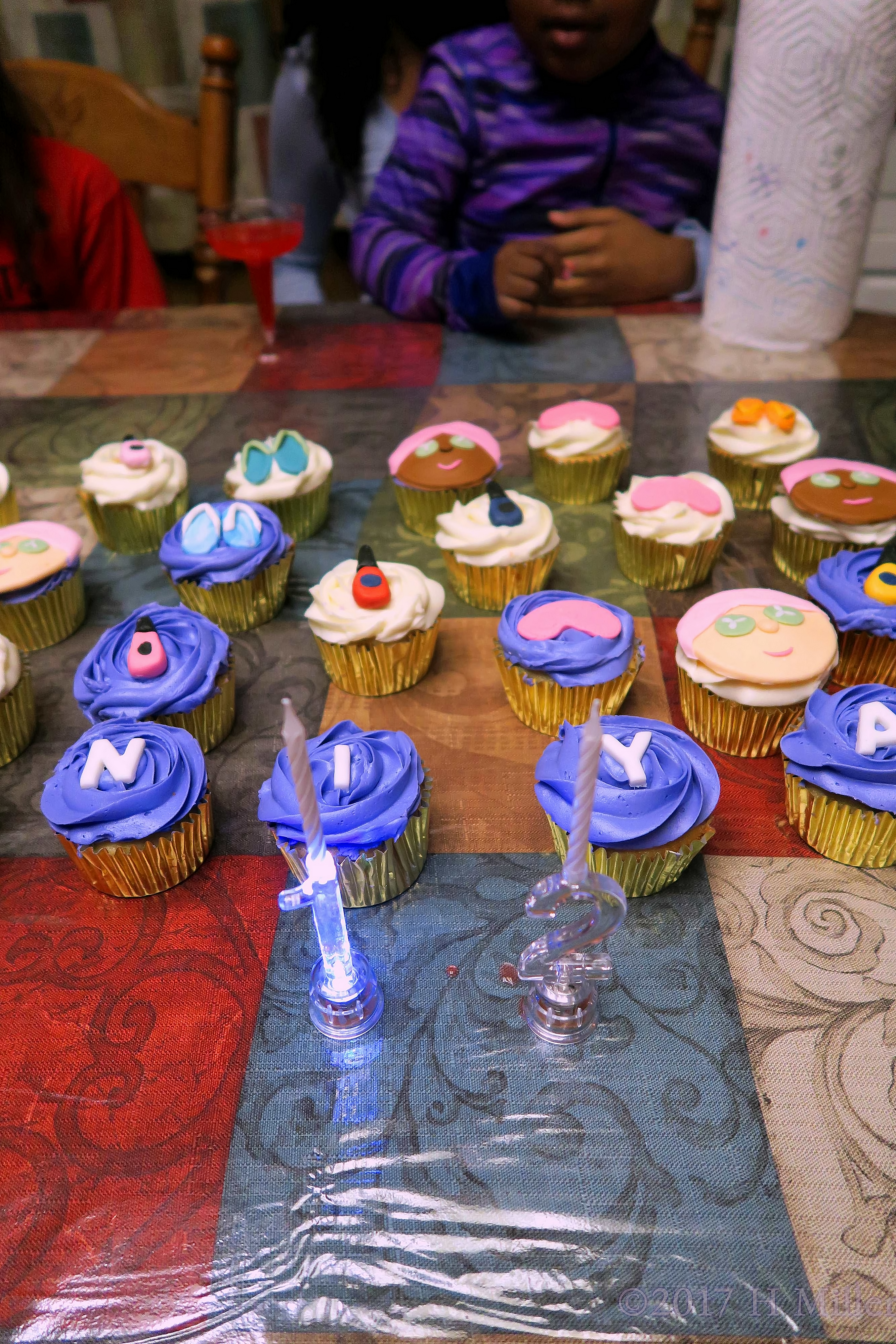 Cupcakes Ready To Blow Out The Candles For Birthday Wishes Cupcakes Ready To Blow Out The Candles For Birthday Wishes