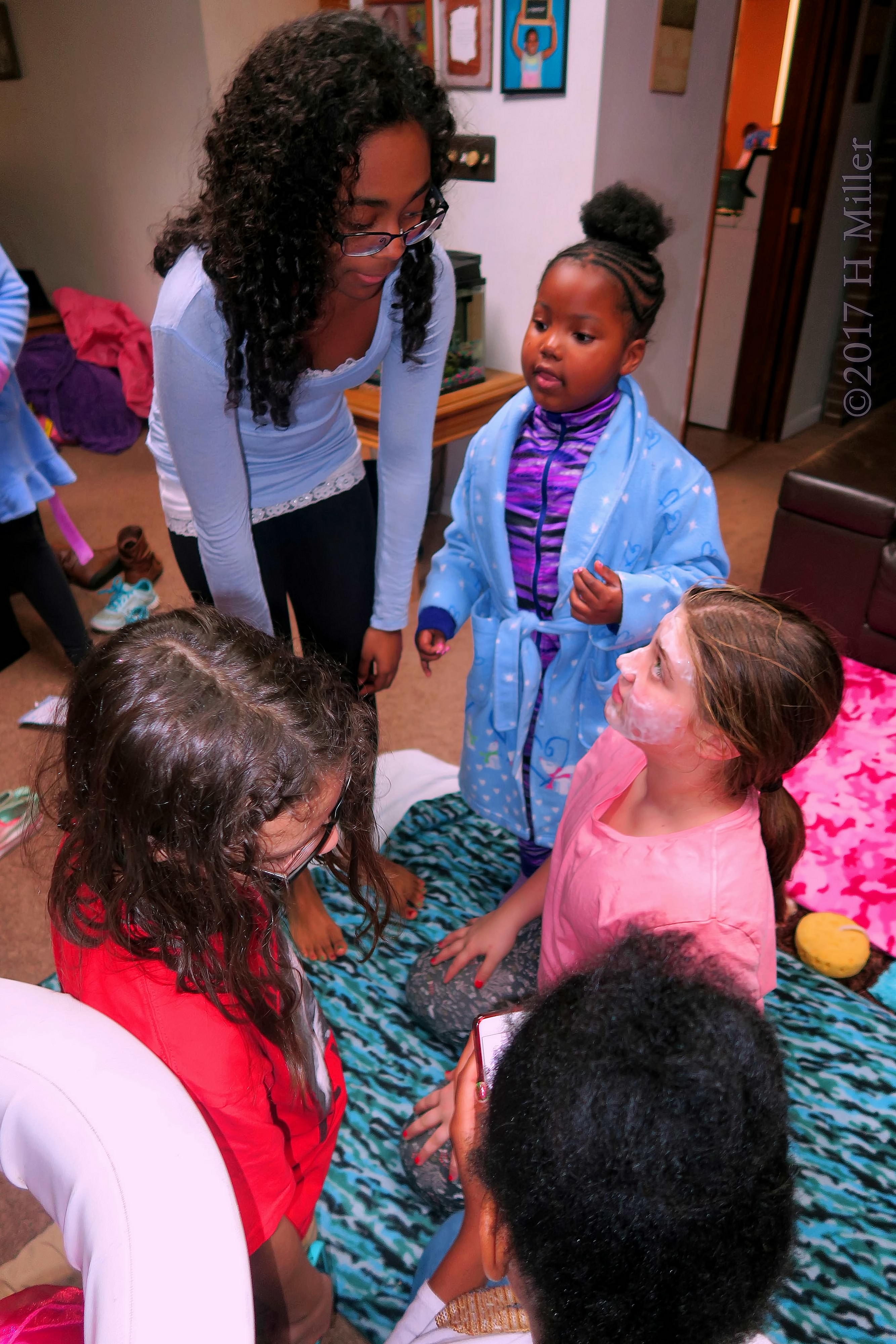 The Girls Chatting At The Kids Party 