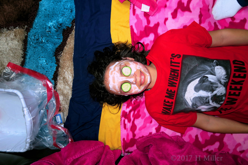 Enjoying The Girls Facial Treatment At The Spa Party For Girls Enjoying The Girls Facial Treatment At The Spa Party For Girls