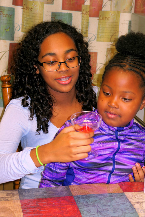 Enjoying The Sparkling Drink.