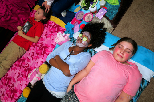 The Girls Are Enjoying Their Kids Facial Treatment Session The Girls Are Enjoying Their Kids Facial Treatment Session