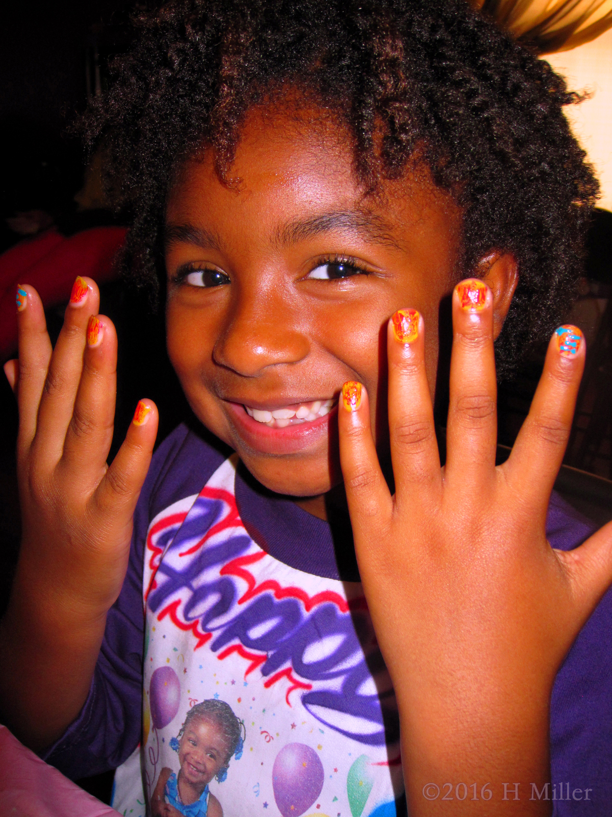 Happy Smiles For Her Kids Manicure! 