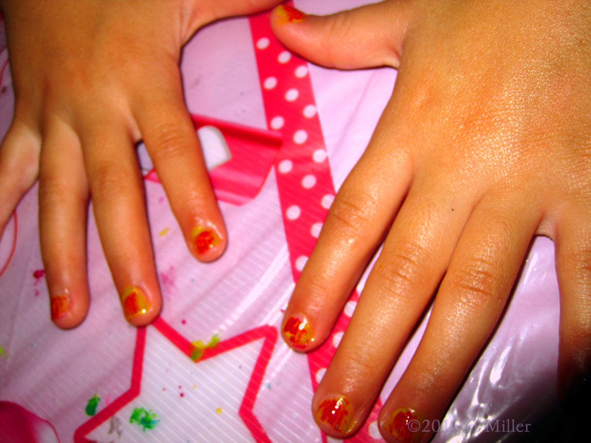 Pink Sparkly Kids Manicure 