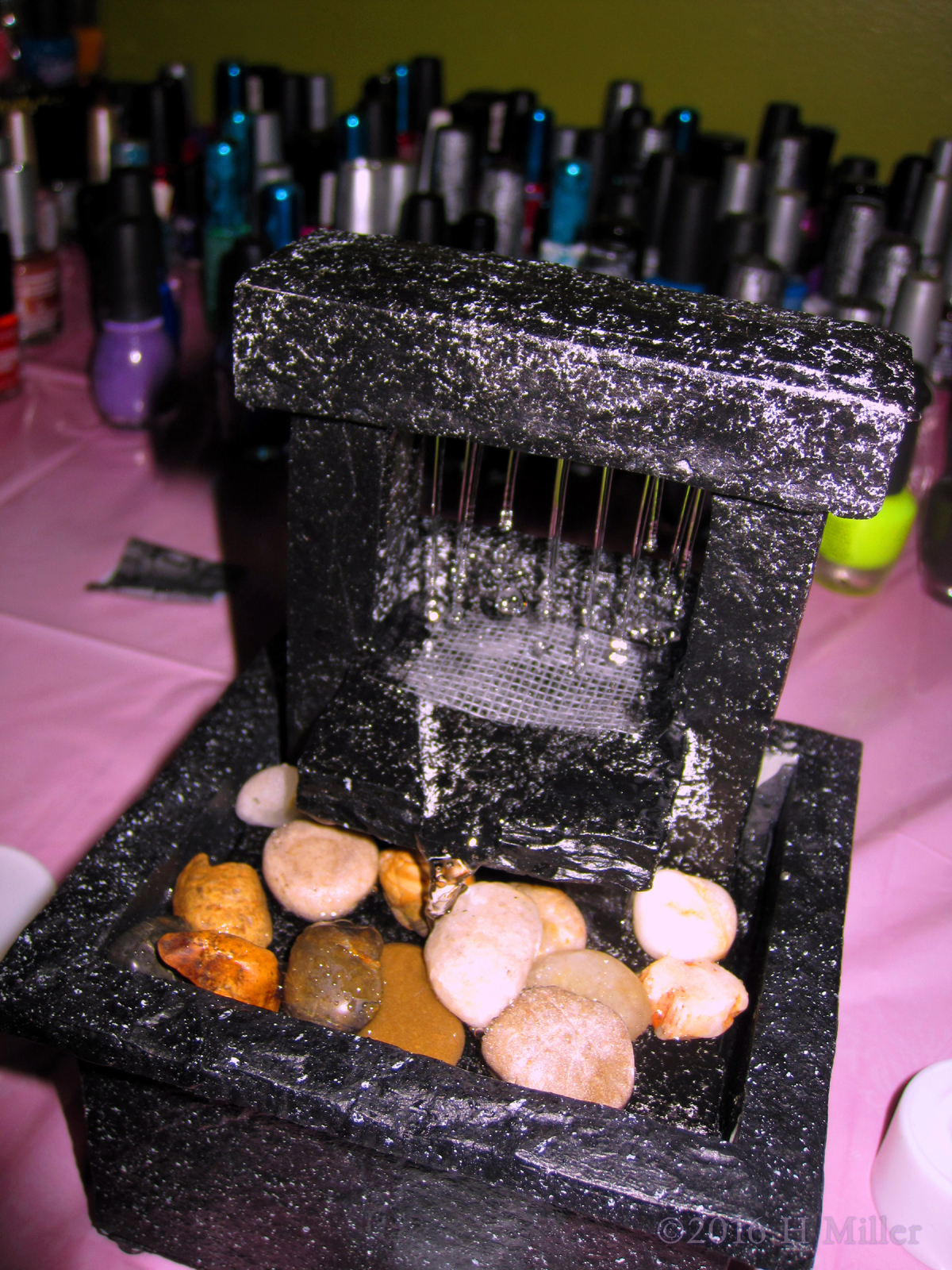Pretty Fountain In Front Of The Nail Polish At The Nail Spa!