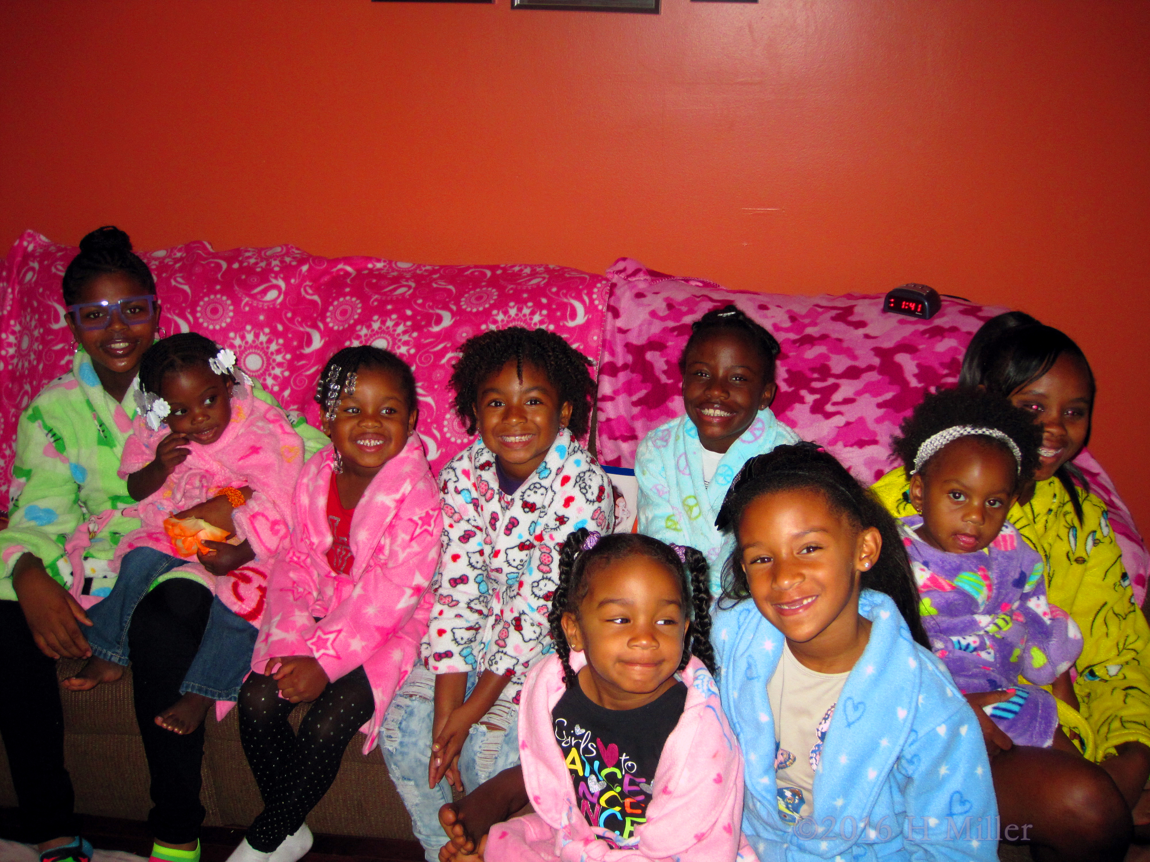 Everyone In Spa Robes On The Spa Couch! Everyone In Spa Robes On The Spa Couch!