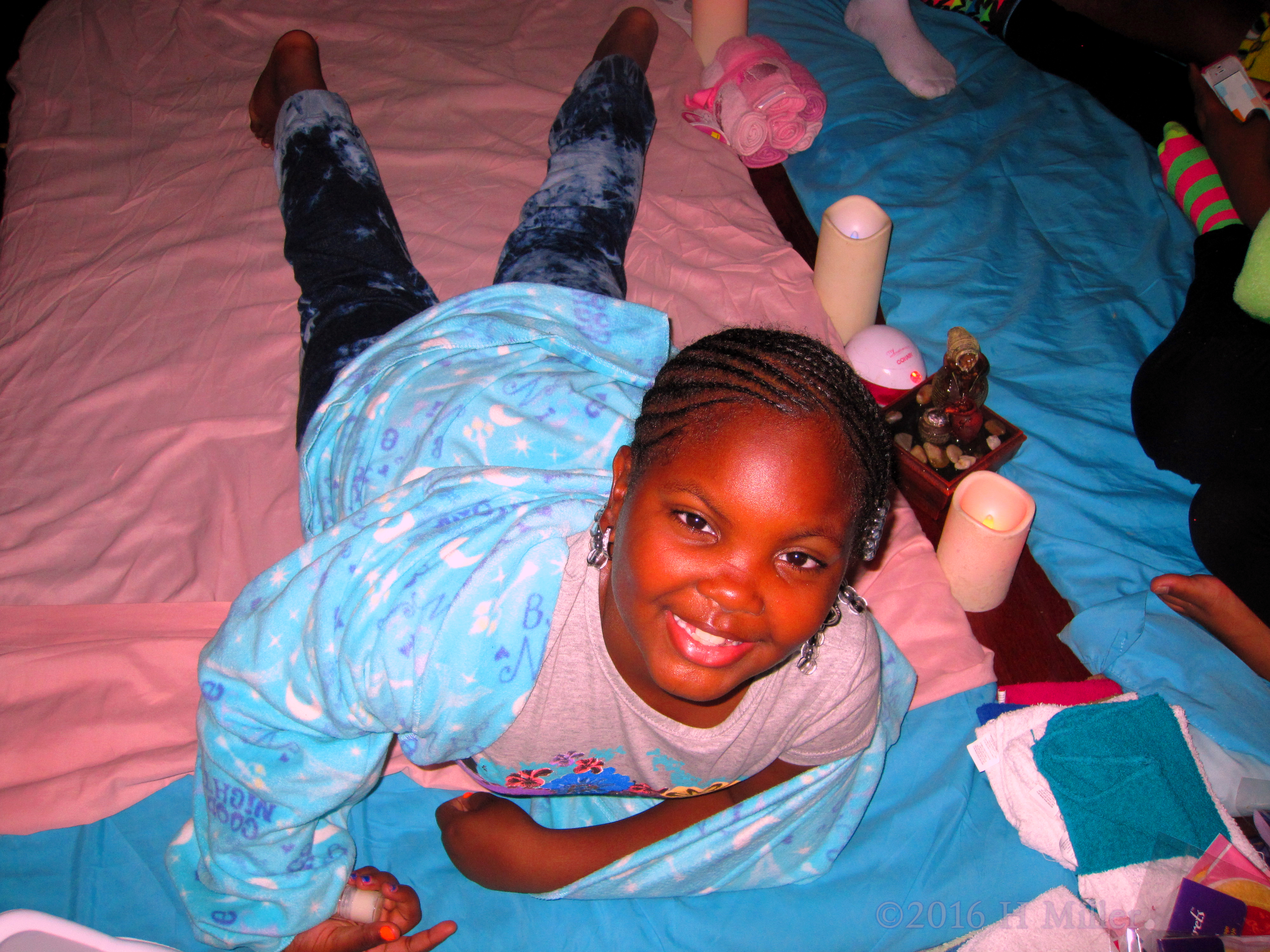 Happy Party Guest Ready For Her Spa Treatment Happy Party Guest Ready For Her Spa Treatment