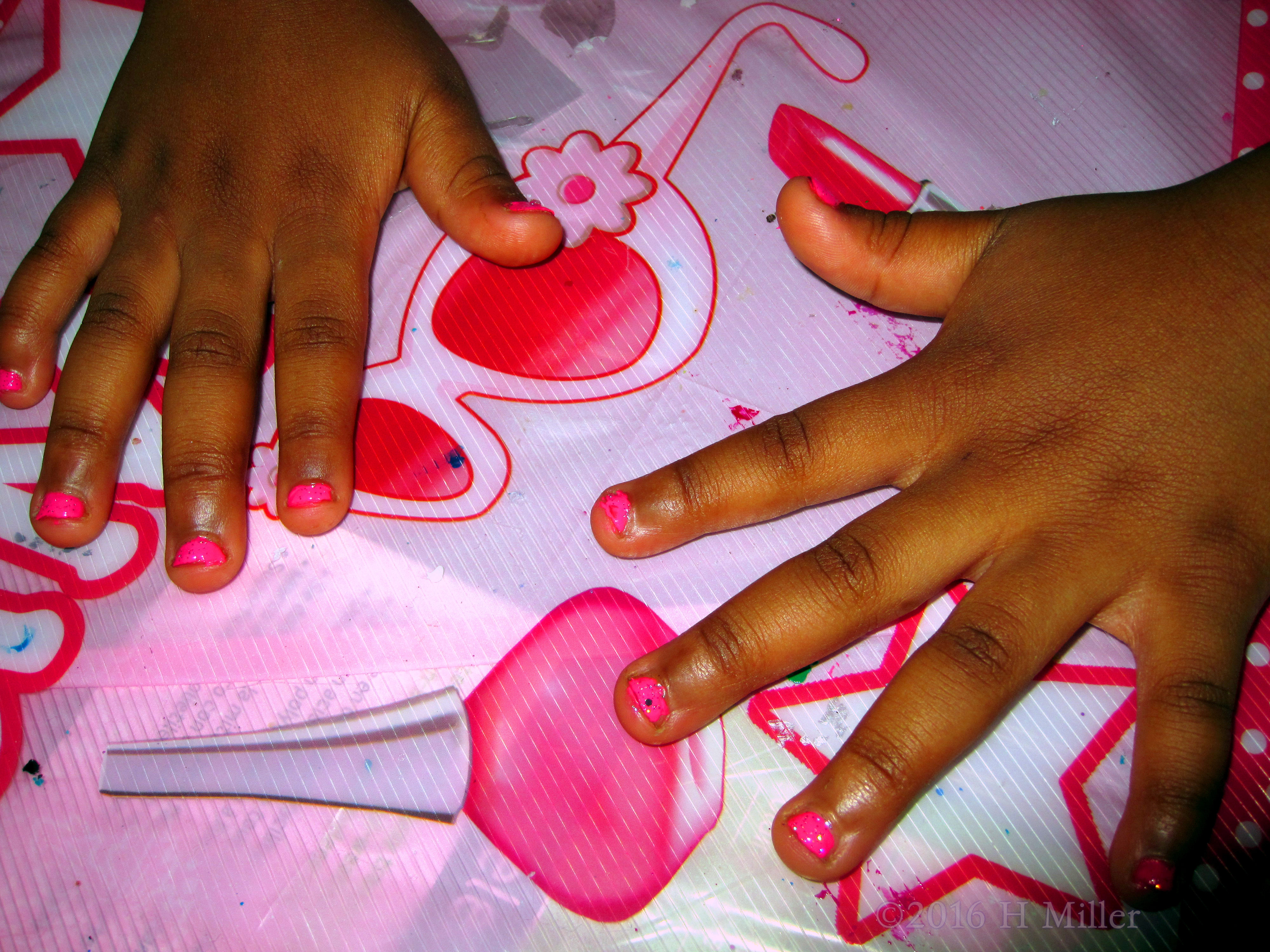 Pink Manicure On This Party Guest. Pink Manicure On This Party Guest.