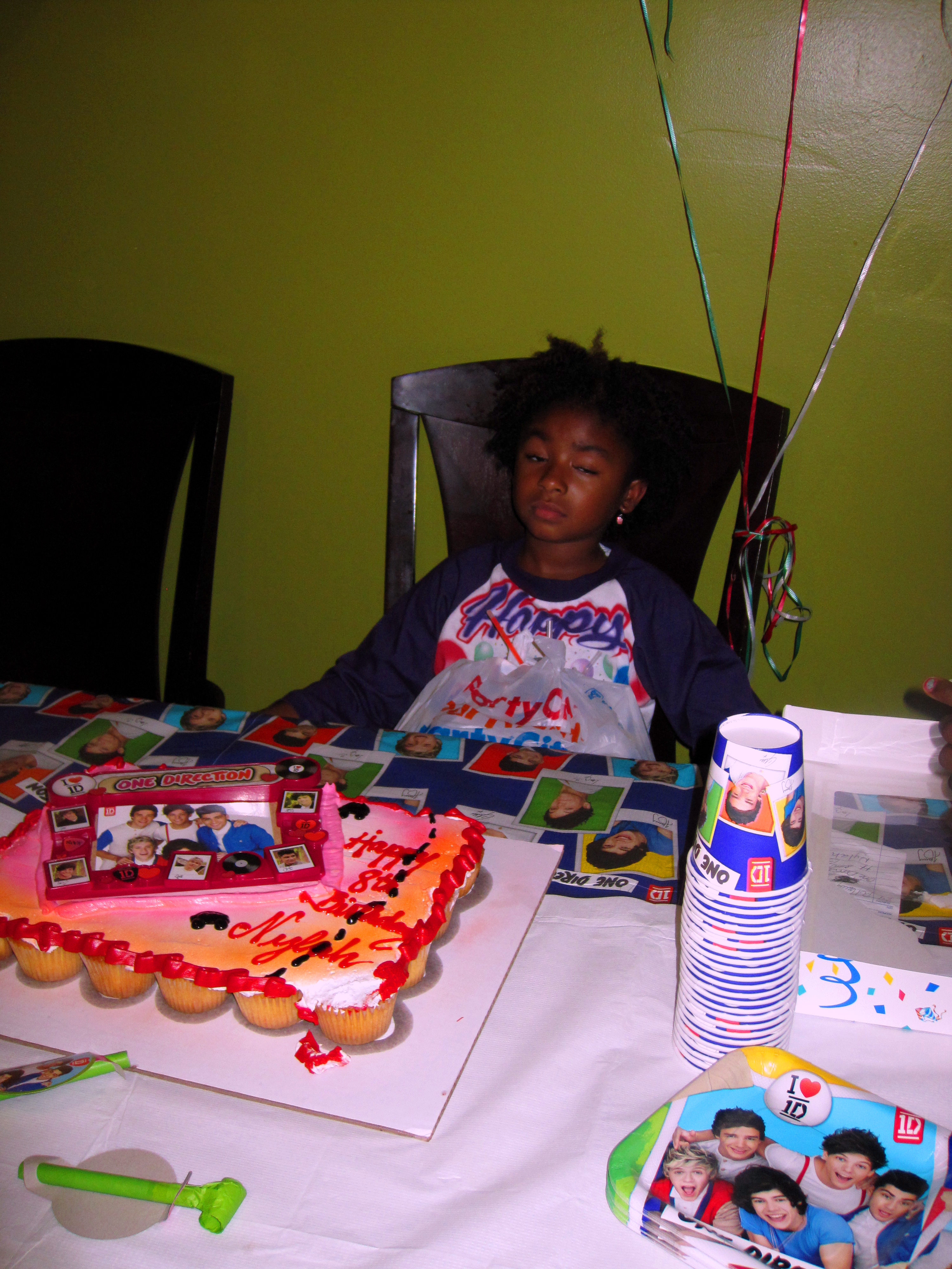 Balloons With The Birthday Girl And The Beautiful Cake! Balloons With The Birthday Girl And The Beautiful Cake!