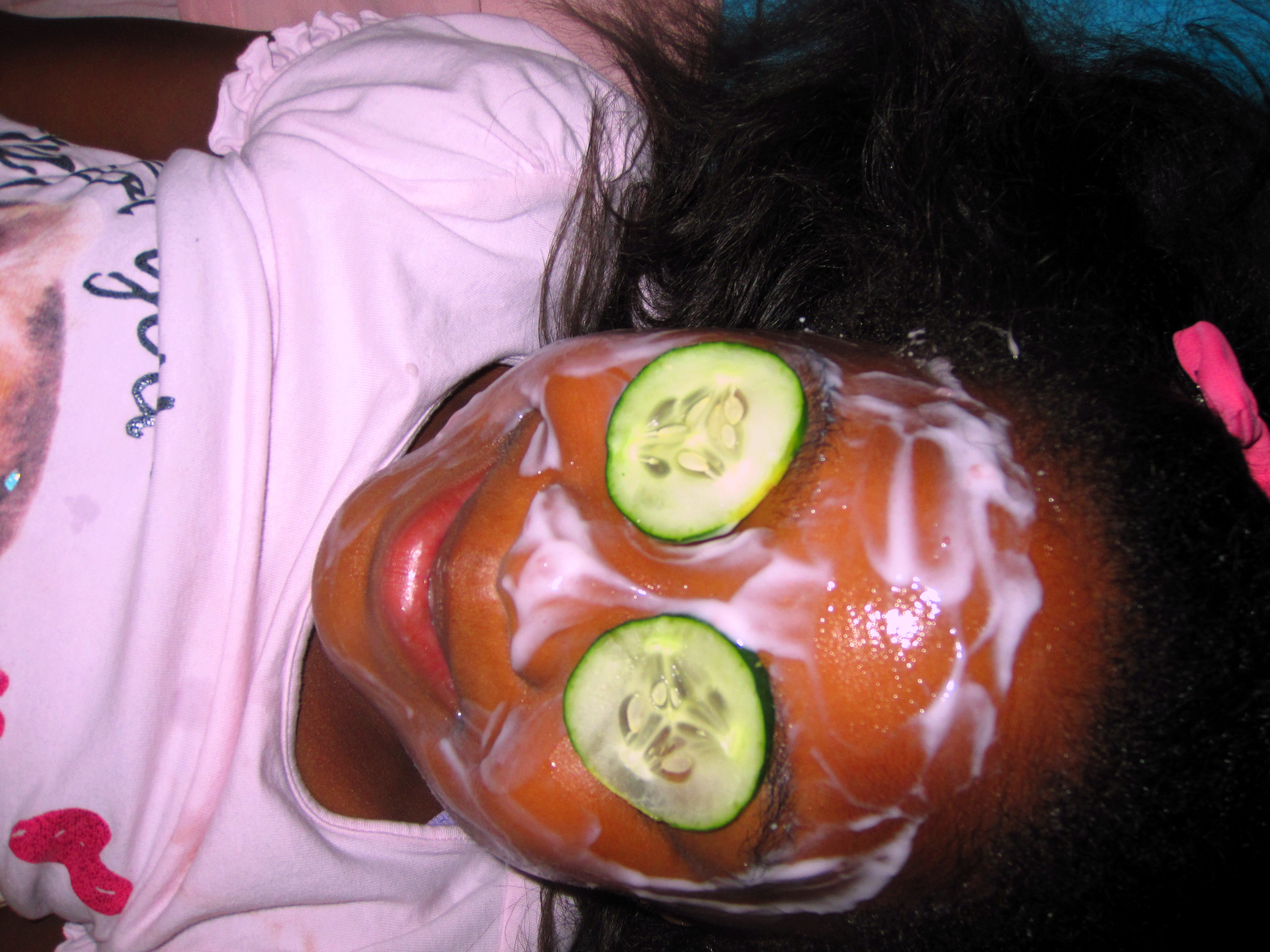 Big Smiles During Her Kids Facial Big Smiles During Her Kids Facial