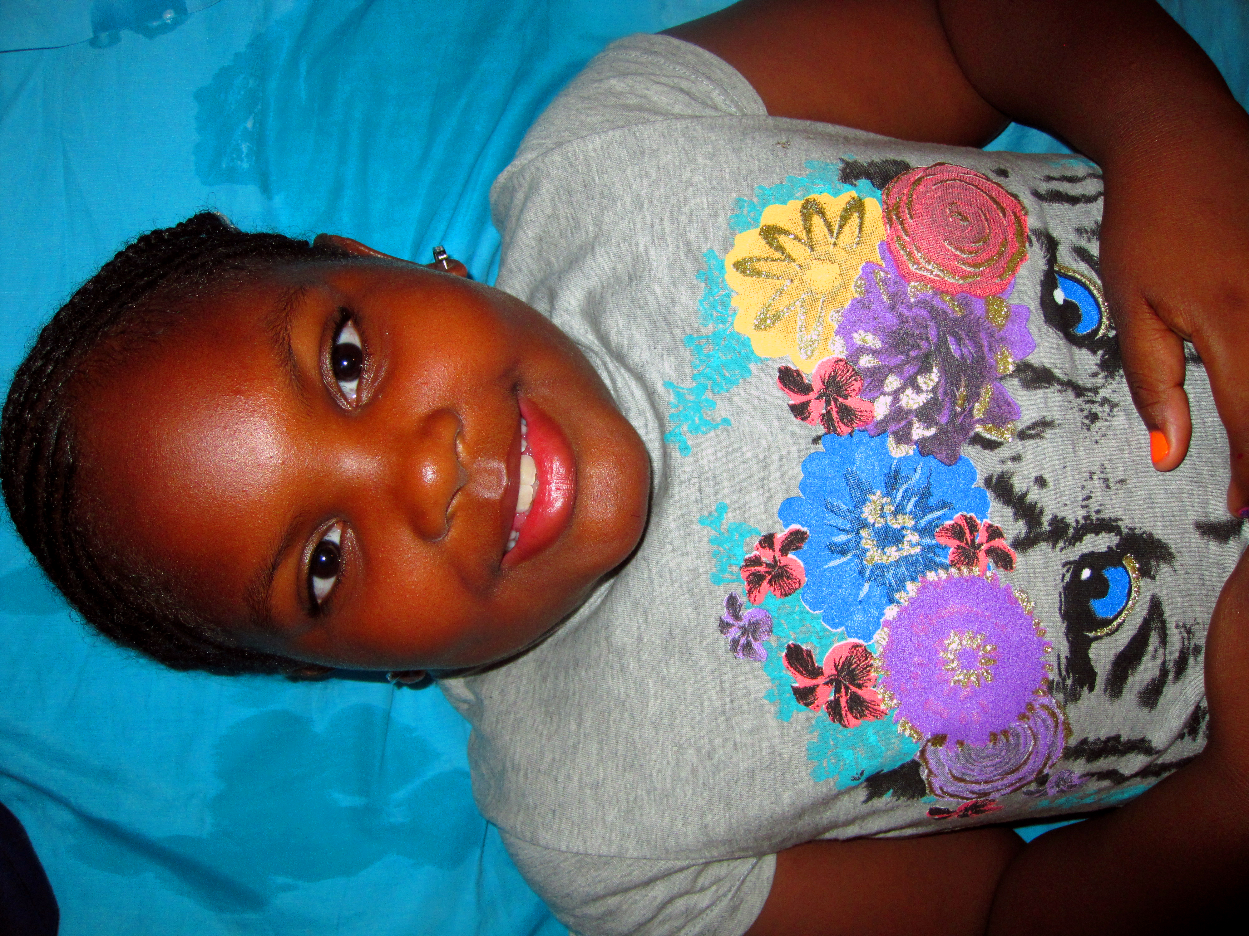 Ready For Her Kids Facial On The Blue Mat Ready For Her Kids Facial On The Blue Mat