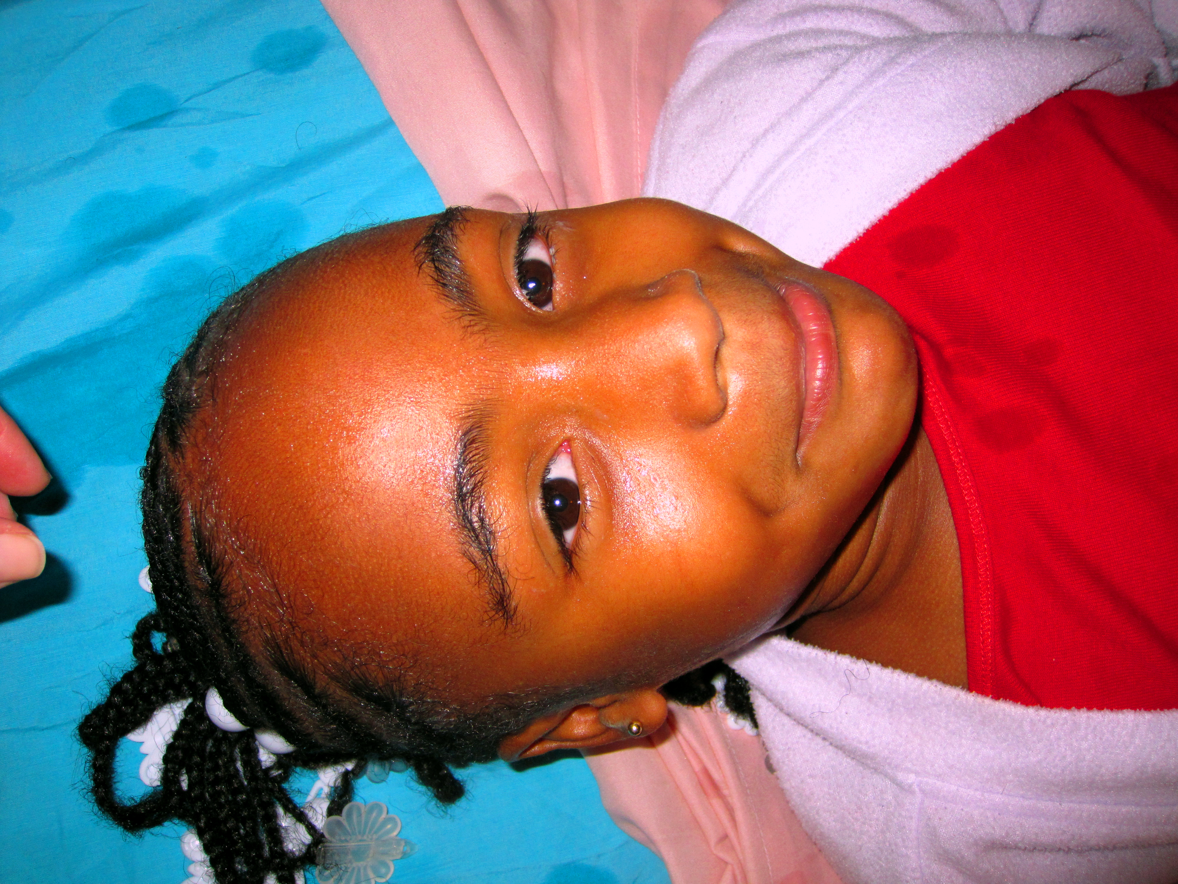 Spa Girl Facial With Light Purple Spa Robe Spa Girl Facial With Light Purple Spa Robe