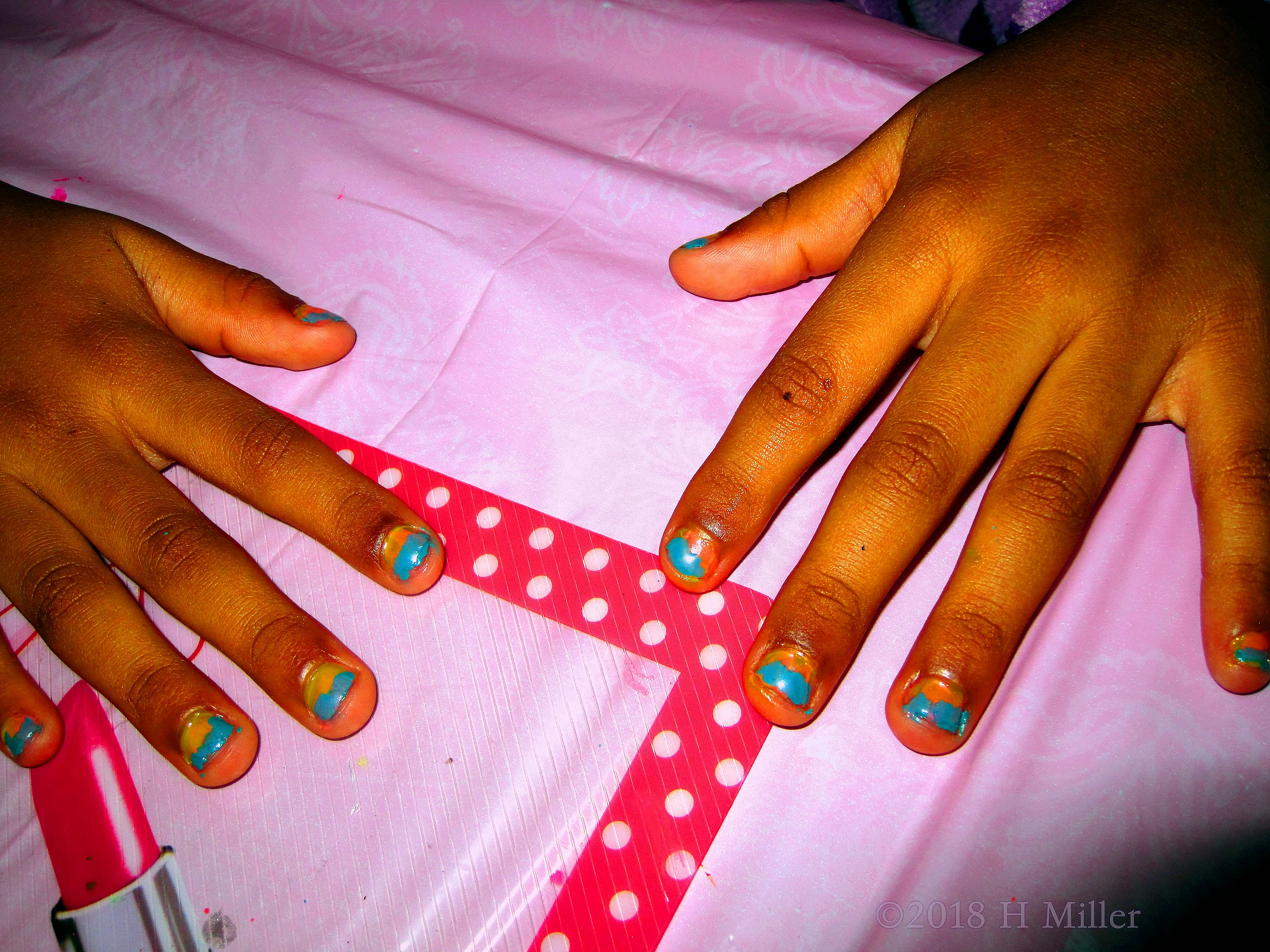 Teal Girls Mini Mani Teal Girls Mini Mani