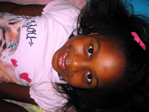 Big Happy Smile Before Her Facial For Kids. Big Happy Smile Before Her Facial For Kids.